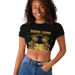 Personalized Sierra Leone Raglan Cropped T shirt Vai Syllabary Pattern - African Pride