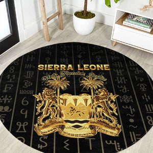Sierra Leone Round Carpet Vai Syllabary Pattern - African Pride