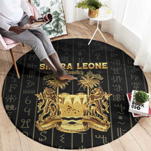 Sierra Leone Round Carpet Vai Syllabary Pattern - African Pride
