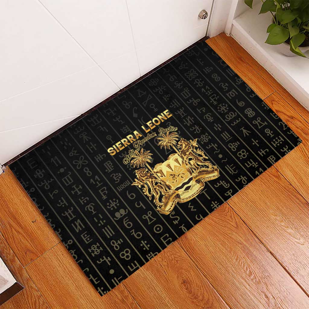 Sierra Leone Rubber Doormat Vai Syllabary Pattern - African Pride