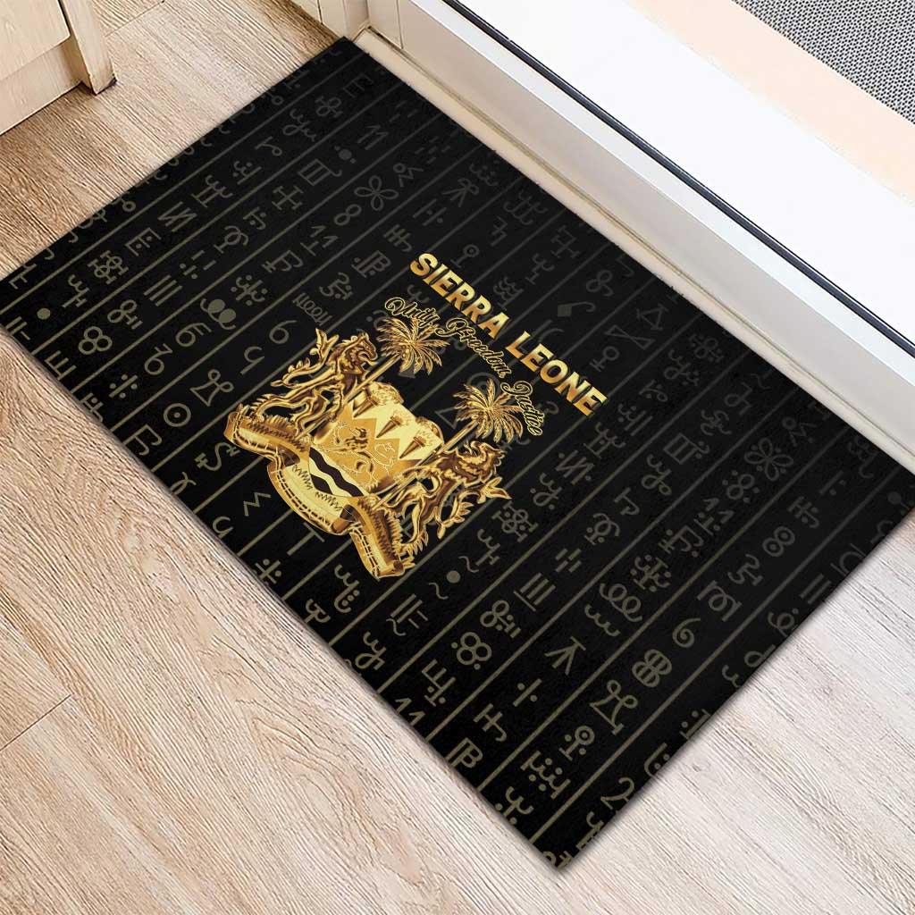 Sierra Leone Rubber Doormat Vai Syllabary Pattern - African Pride