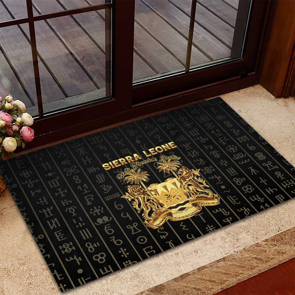 Sierra Leone Rubber Doormat Vai Syllabary Pattern - African Pride