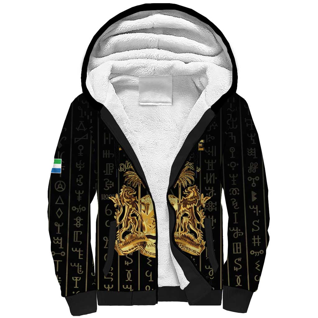 Personalized Sierra Leone Sherpa Hoodie Vai Syllabary Pattern - African Pride