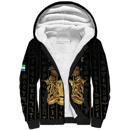 Personalized Sierra Leone Sherpa Hoodie Vai Syllabary Pattern - African Pride