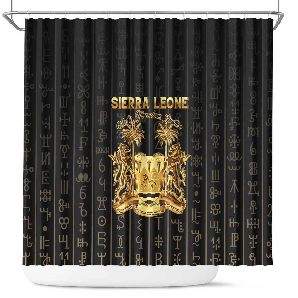 Sierra Leone Shower Curtain Vai Syllabary Pattern - African Pride