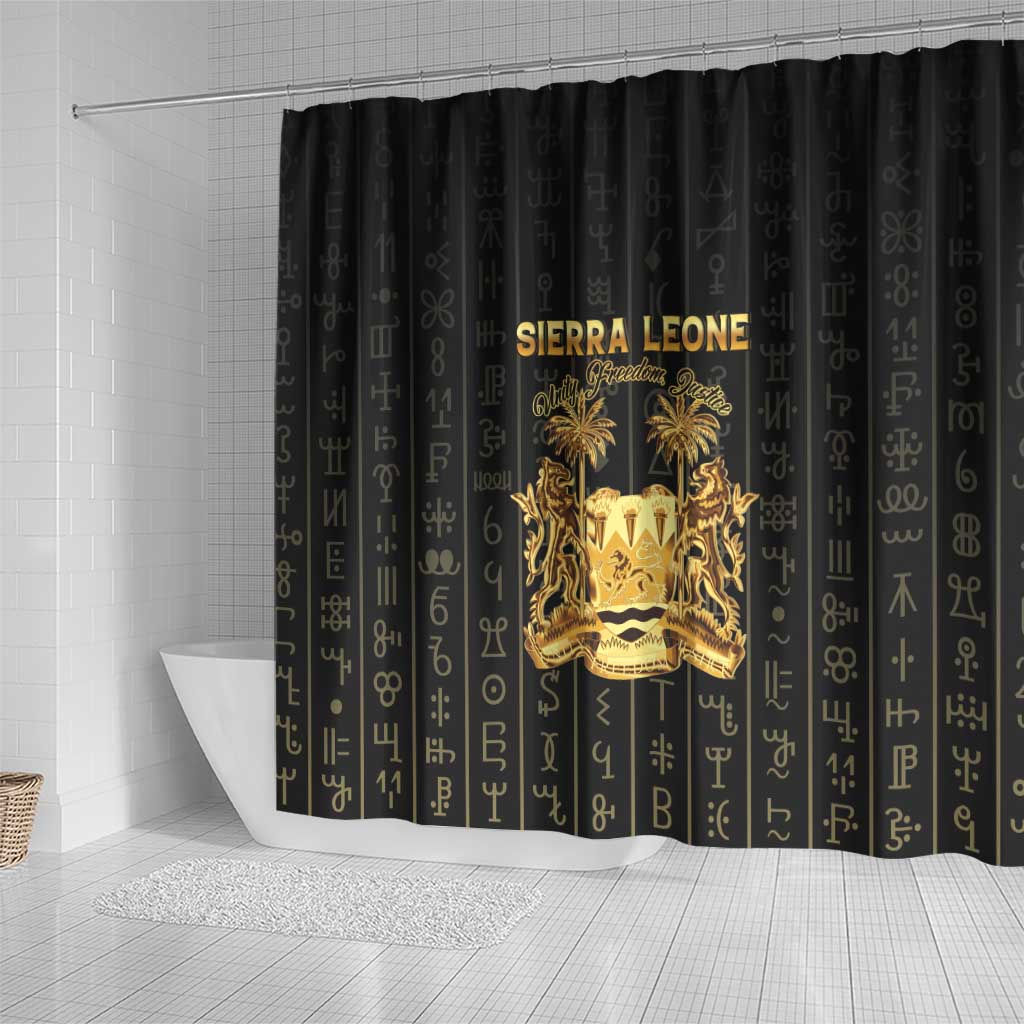 Sierra Leone Shower Curtain Vai Syllabary Pattern - African Pride