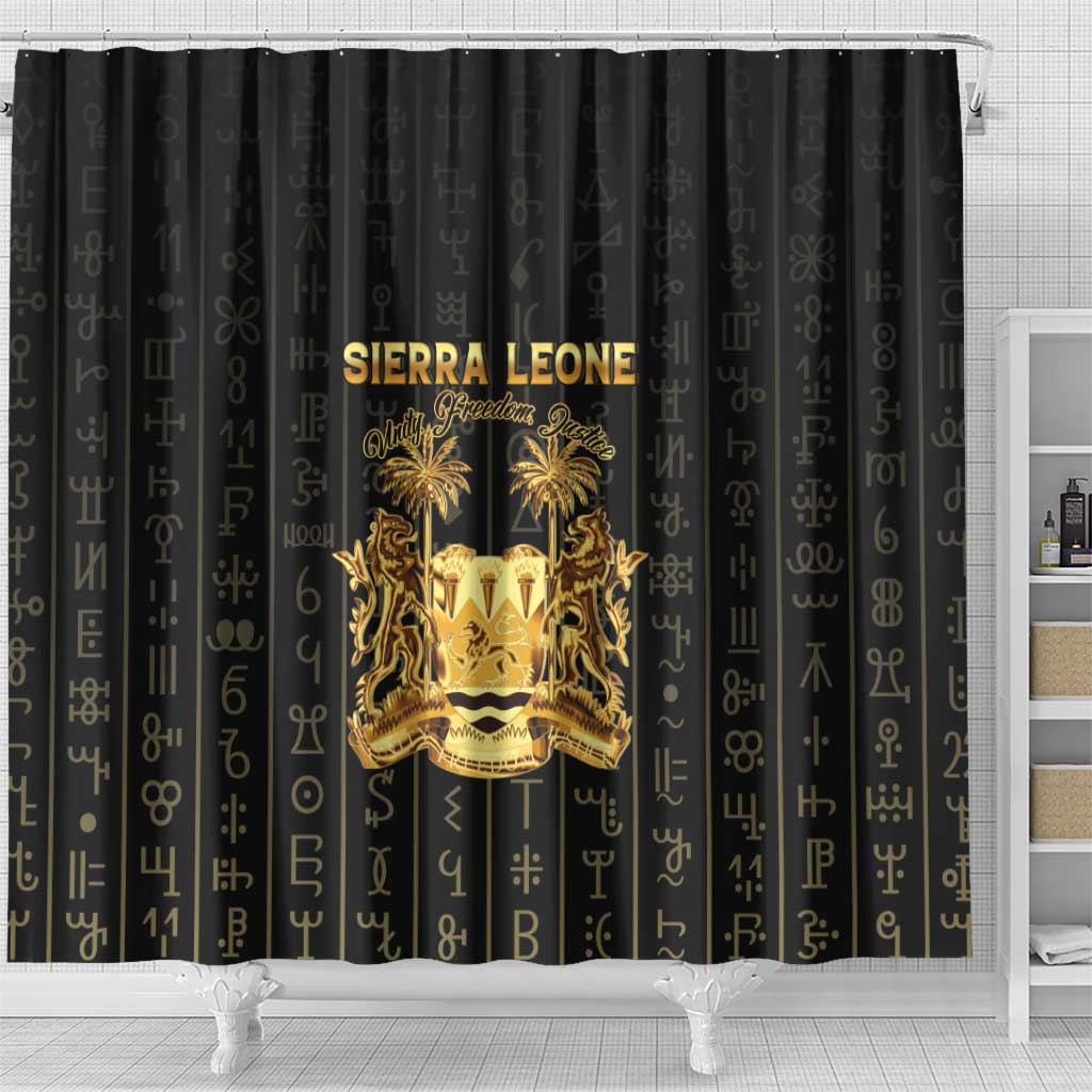 Sierra Leone Shower Curtain Vai Syllabary Pattern - African Pride