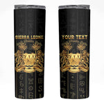 Personalized Sierra Leone Skinny Tumbler Vai Syllabary Pattern - African Pride