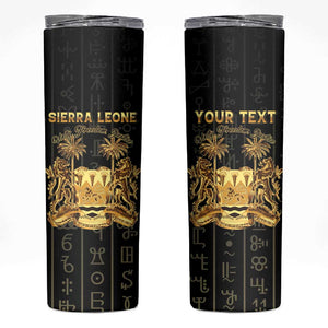 Personalized Sierra Leone Skinny Tumbler Vai Syllabary Pattern - African Pride