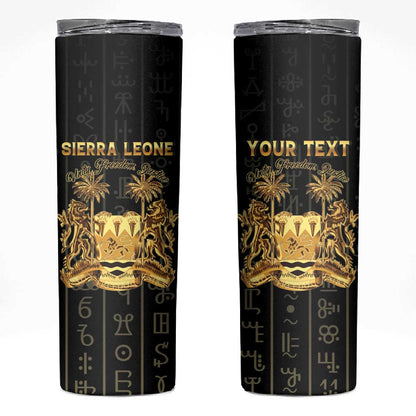 Personalized Sierra Leone Skinny Tumbler Vai Syllabary Pattern - African Pride