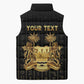 Personalized Sierra Leone Vai Syllabary Vertical Pattern Sleeveless Puffer Jacket
