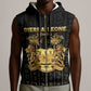 Personalized Sierra Leone Sleeveless Zip Hoodie Vai Syllabary Pattern - African Pride