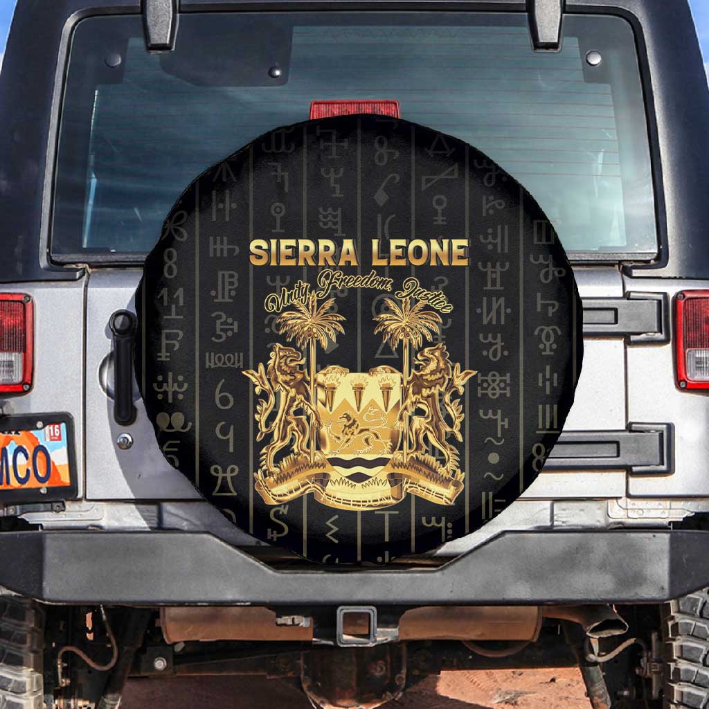 Sierra Leone Spare Tire Cover Vai Syllabary Pattern - African Pride