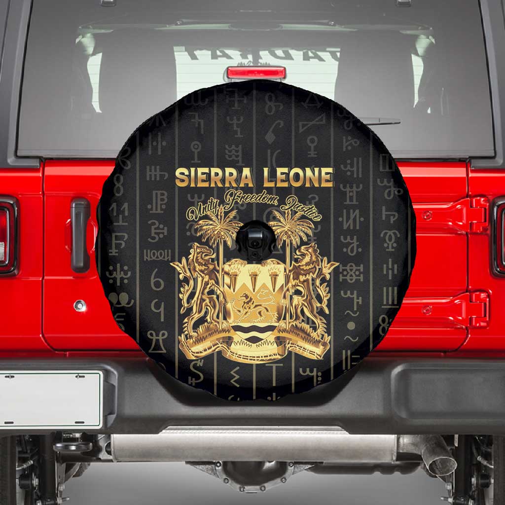 Sierra Leone Spare Tire Cover Vai Syllabary Pattern - African Pride