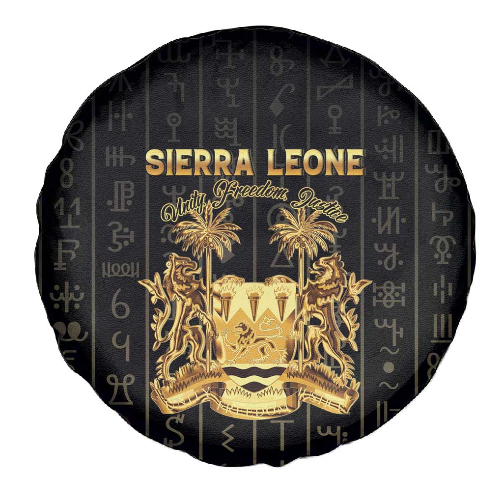 Sierra Leone Spare Tire Cover Vai Syllabary Pattern - African Pride