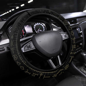 Sierra Leone Steering Wheel Cover Vai Syllabary Pattern - African Pride