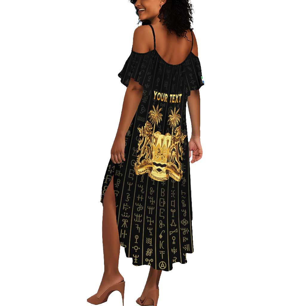 Personalized Sierra Leone Summer Maxi Dress Vai Syllabary Pattern - African Pride
