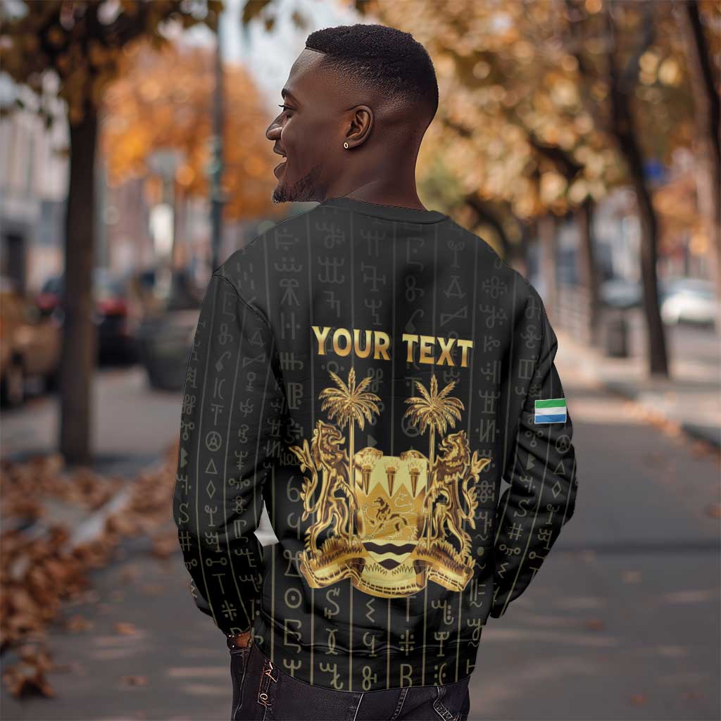 Personalized Sierra Leone Sweatshirt Vai Syllabary Pattern - African Pride
