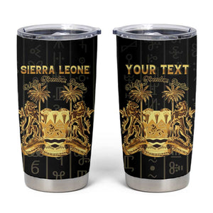 Personalized Sierra Leone Tumbler Cup Vai Syllabary Pattern - African Pride