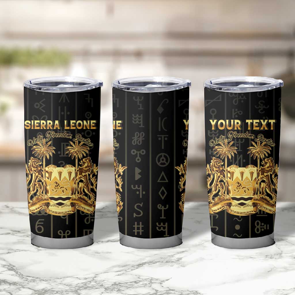 Personalized Sierra Leone Tumbler Cup Vai Syllabary Pattern - African Pride