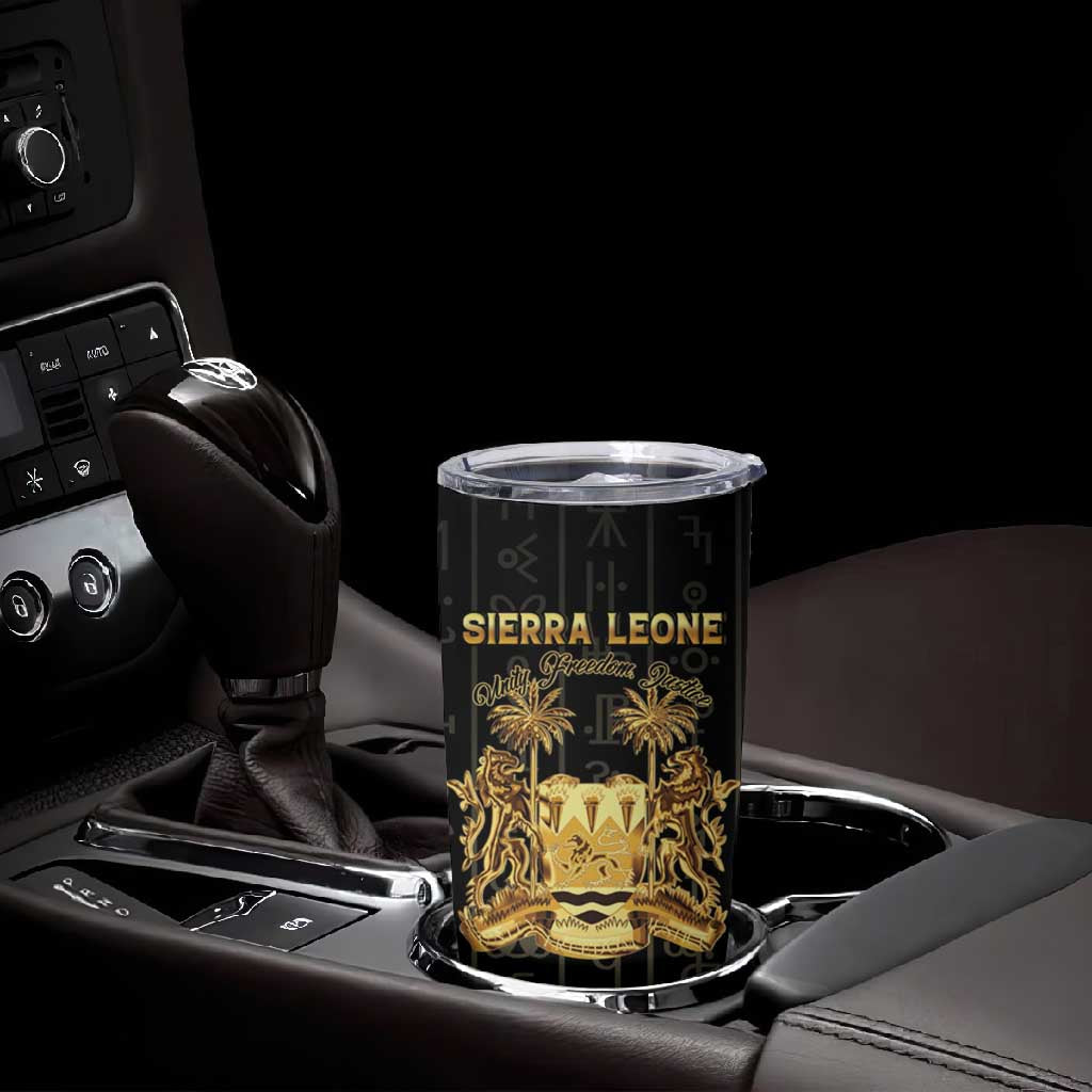 Personalized Sierra Leone Tumbler Cup Vai Syllabary Pattern - African Pride