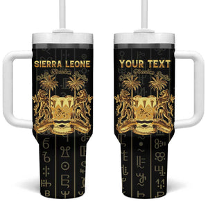 Personalized Sierra Leone Tumbler With Handle Vai Syllabary Pattern - African Pride