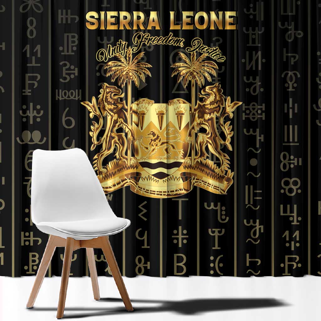 Sierra Leone Window Curtain Vai Syllabary Pattern - African Pride