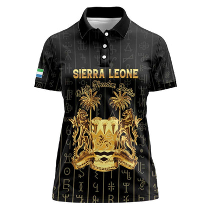 Personalized Sierra Leone Women Polo Shirt Vai Syllabary Pattern - African Pride
