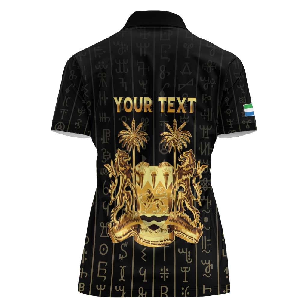 Personalized Sierra Leone Women Polo Shirt Vai Syllabary Pattern - African Pride