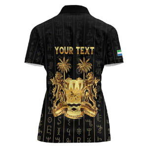 Personalized Sierra Leone Women Polo Shirt Vai Syllabary Pattern - African Pride