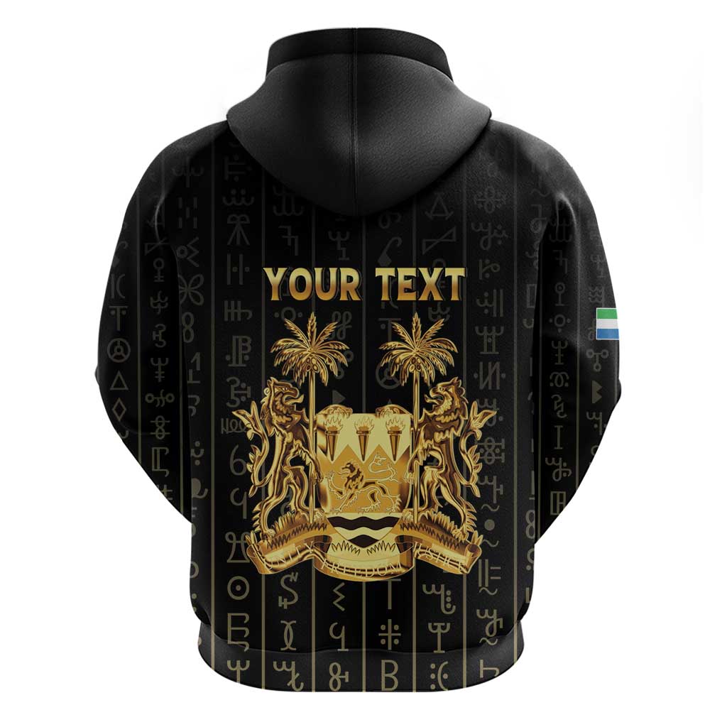 Personalized Sierra Leone Zip Hoodie Vai Syllabary Pattern - African Pride