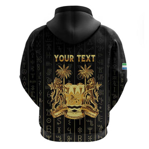 Personalized Sierra Leone Zip Hoodie Vai Syllabary Pattern - African Pride
