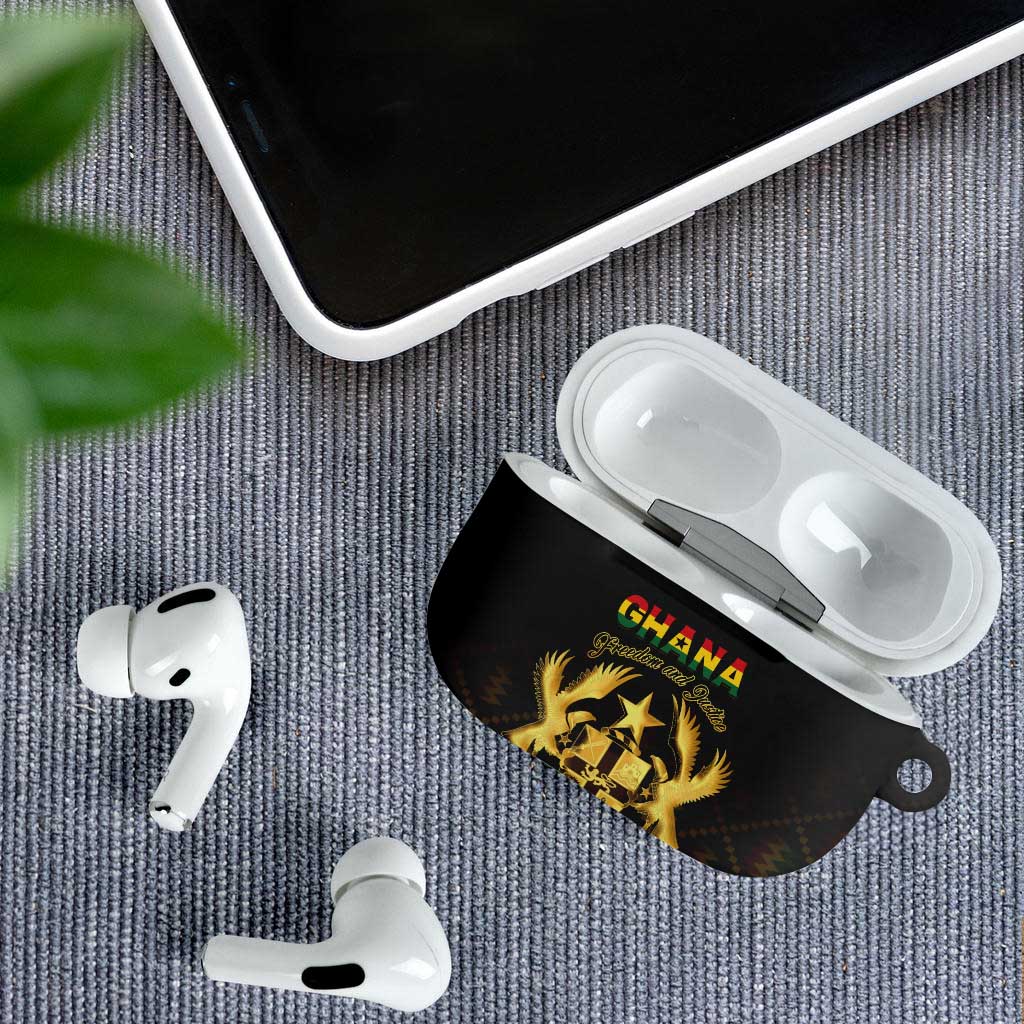 Ghana Kente Pattern AirPods Case The Heart of Gold of Africa