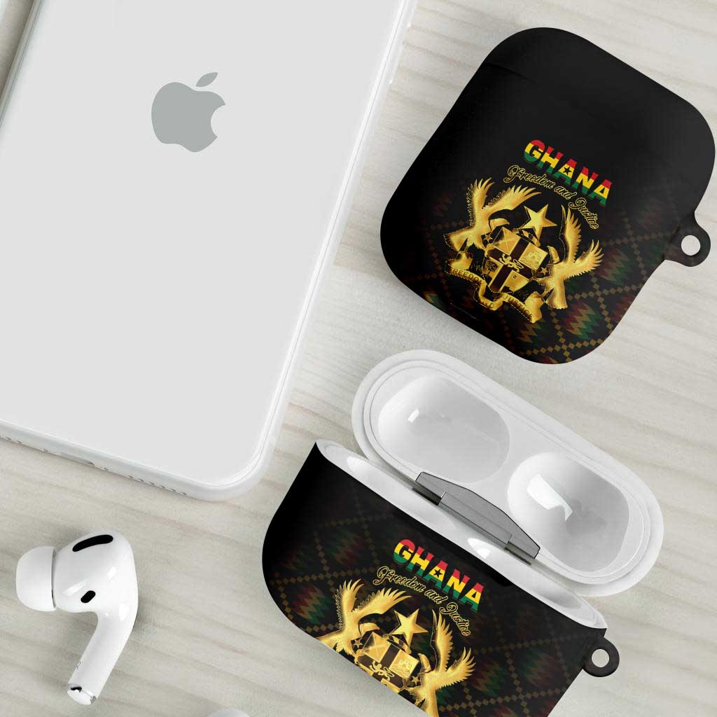 Ghana Kente Pattern AirPods Case The Heart of Gold of Africa