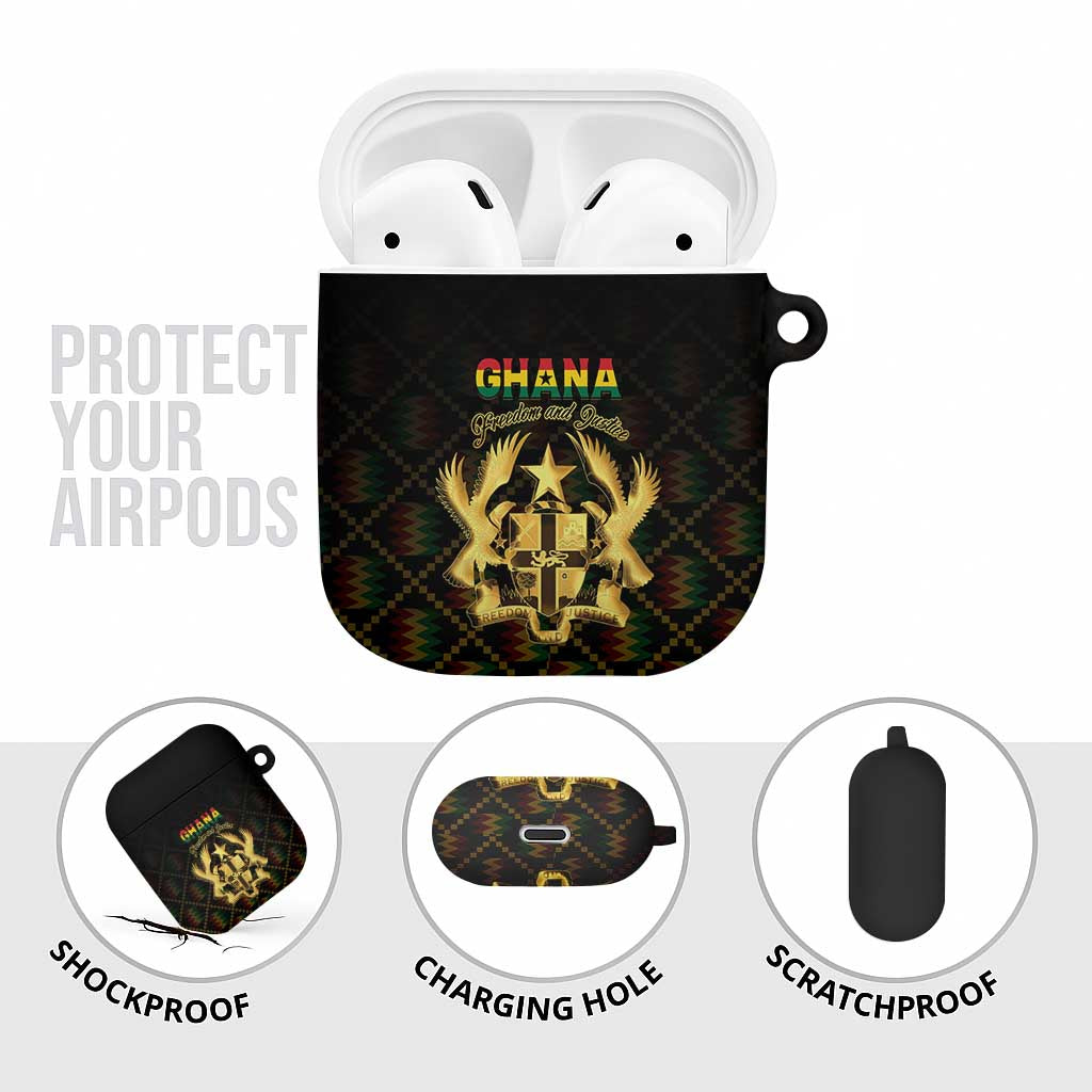 Ghana Kente Pattern AirPods Case The Heart of Gold of Africa