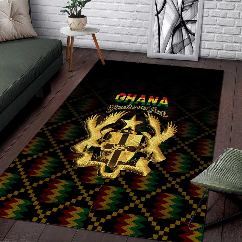 Ghana Gold Emblem Area Rug The Heart of Gold of Africa by African Pride