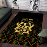 Ghana Gold Emblem Area Rug The Heart of Gold of Africa - African Pride