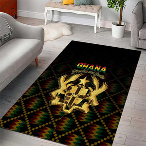 Ghana Gold Emblem Area Rug The Heart of Gold of Africa - African Pride