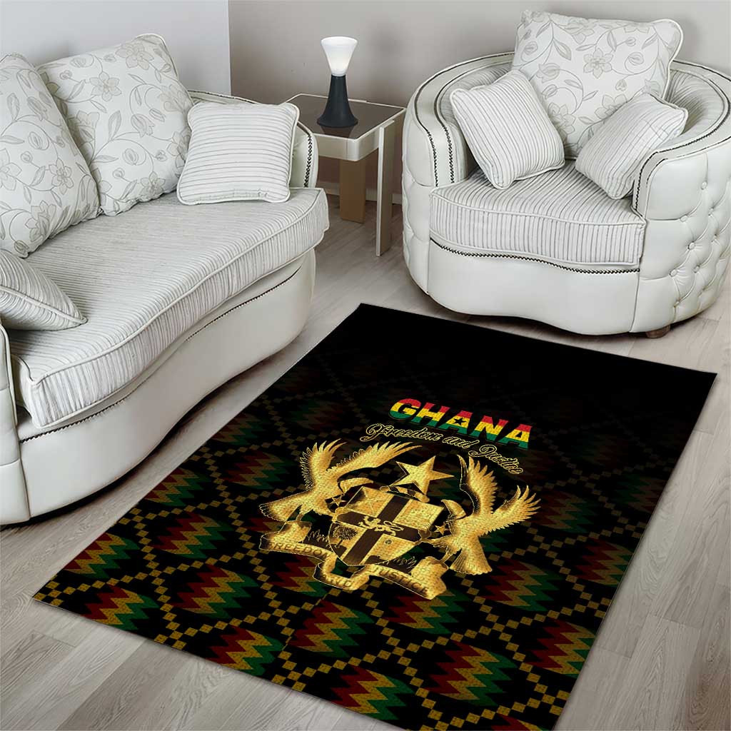 Ghana Gold Emblem Area Rug The Heart of Gold of Africa - African Pride