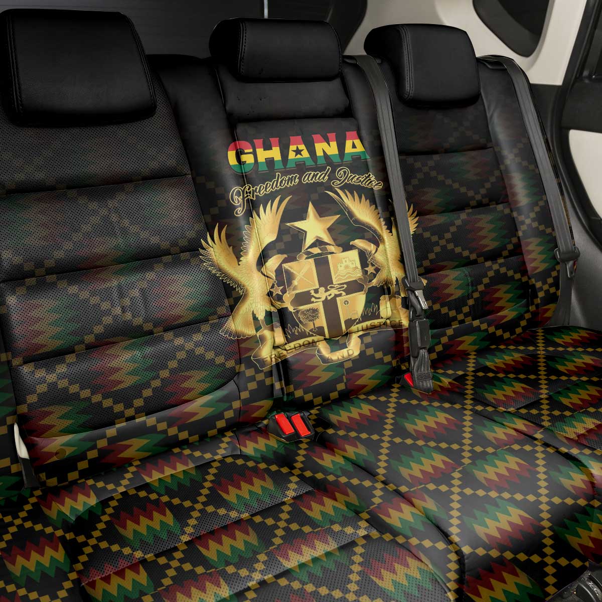 Ghana Gold Emblem Back Car Seat Cover The Heart of Gold of Africa - African Pride