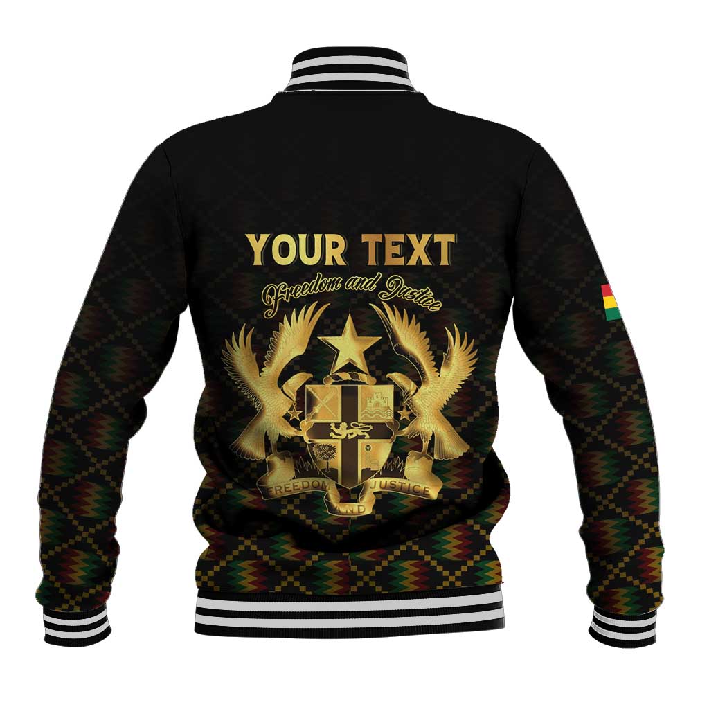 Personalized Ghana Gold Emblem Baseball Jacket The Heart of Gold of Africa - African Pride