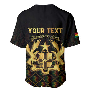 Personalized Ghana Gold Emblem Baseball Jersey The Heart of Gold of Africa - African Pride