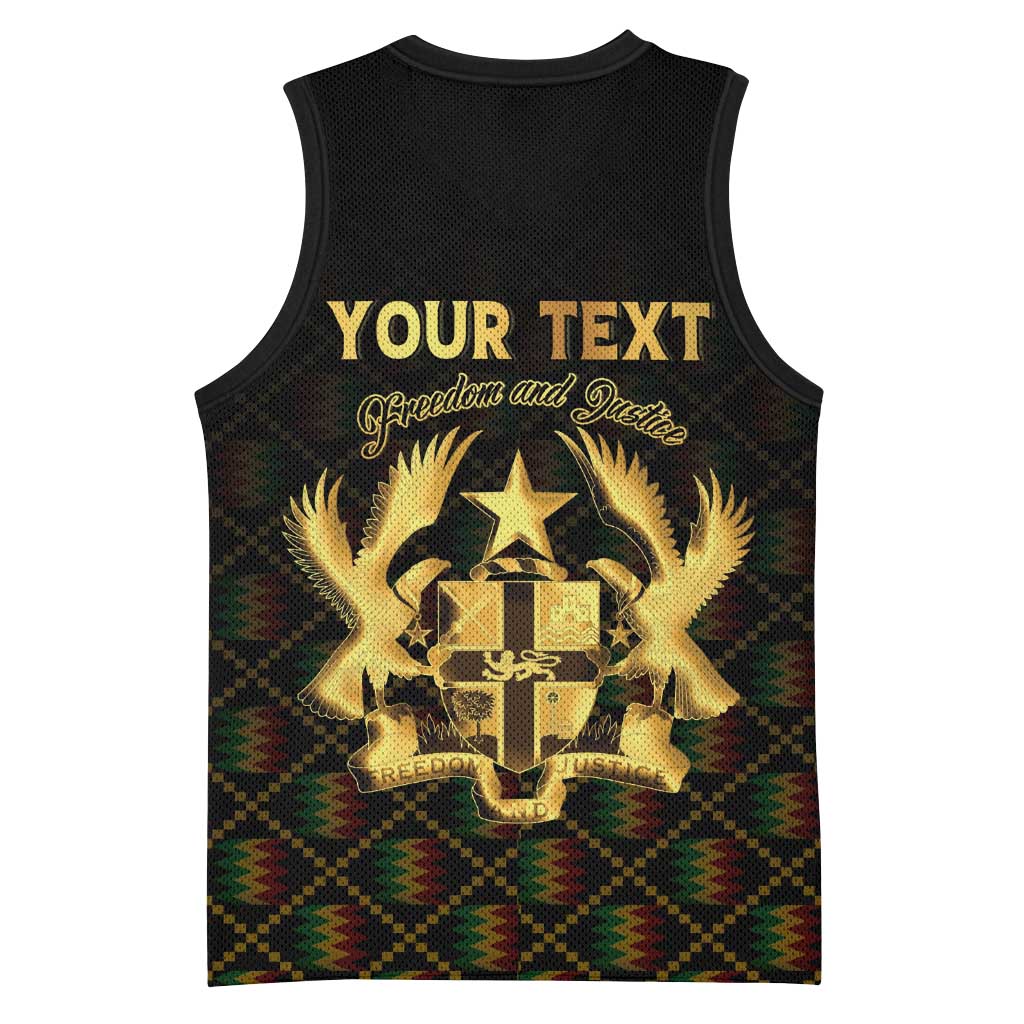 Personalized Ghana Gold Emblem Basketball Jersey The Heart of Gold of Africa - African Pride