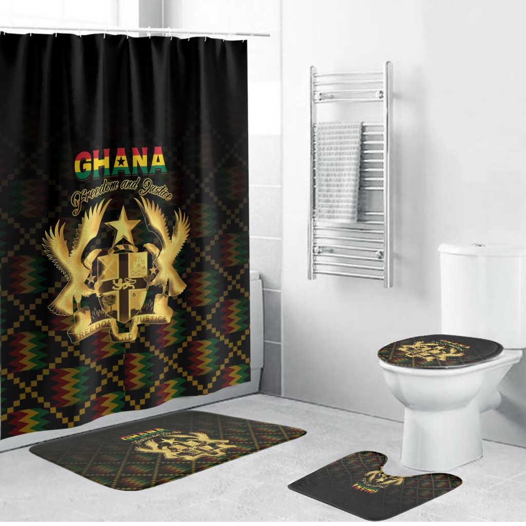Ghana Kente Pattern Bathroom Set The Heart of Gold of Africa