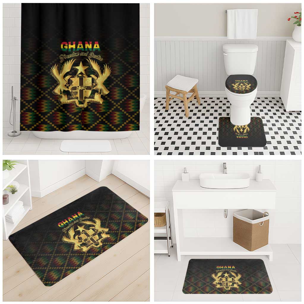 Ghana Kente Pattern Bathroom Set The Heart of Gold of Africa