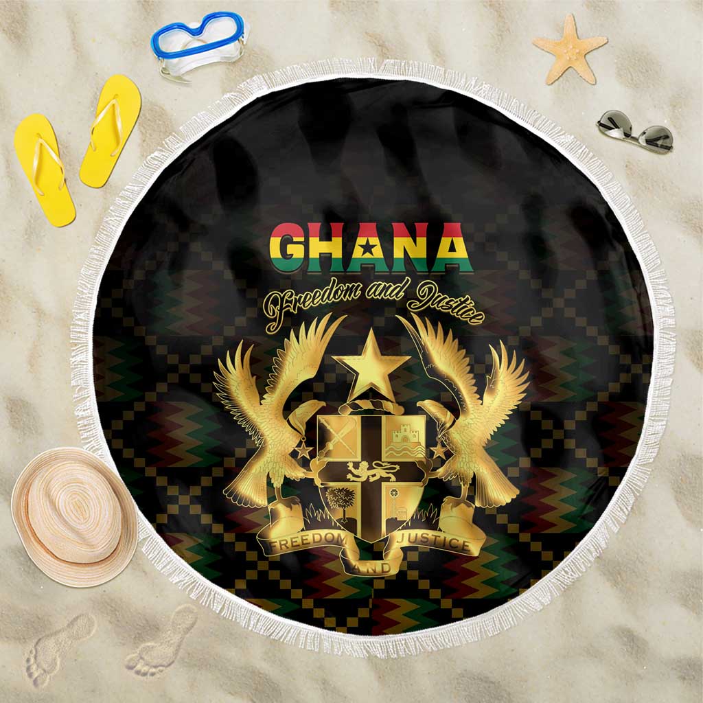 Ghana Gold Emblem Beach Blanket The Heart of Gold of Africa - African Pride