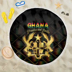 Ghana Gold Emblem Beach Blanket The Heart of Gold of Africa - African Pride