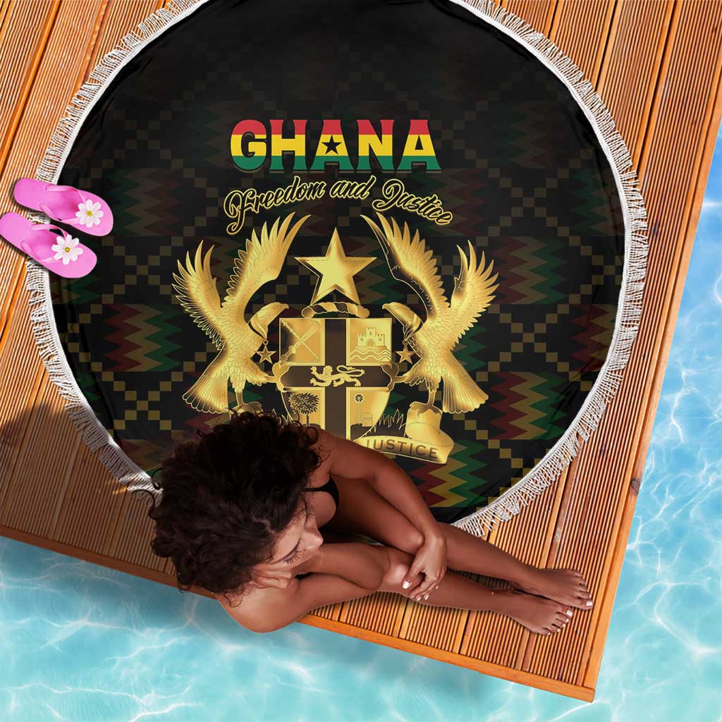 Ghana Gold Emblem Beach Blanket The Heart of Gold of Africa - African Pride