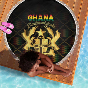 Ghana Gold Emblem Beach Blanket The Heart of Gold of Africa - African Pride