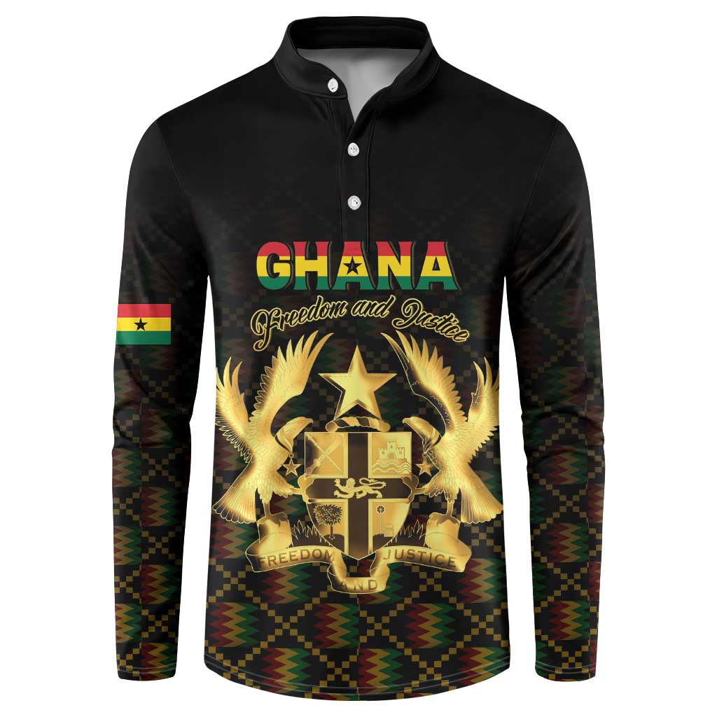 Personalized Ghana Kente Pattern Button Sweatshirt The Heart of Gold of Africa